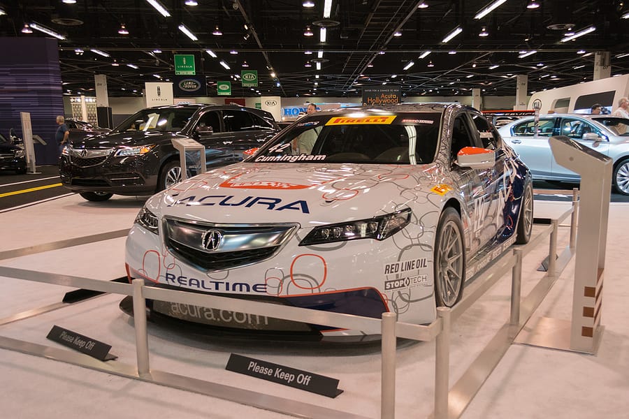 Acura TLX GT Race at the Orange County International Auto Show in Anaheim CA